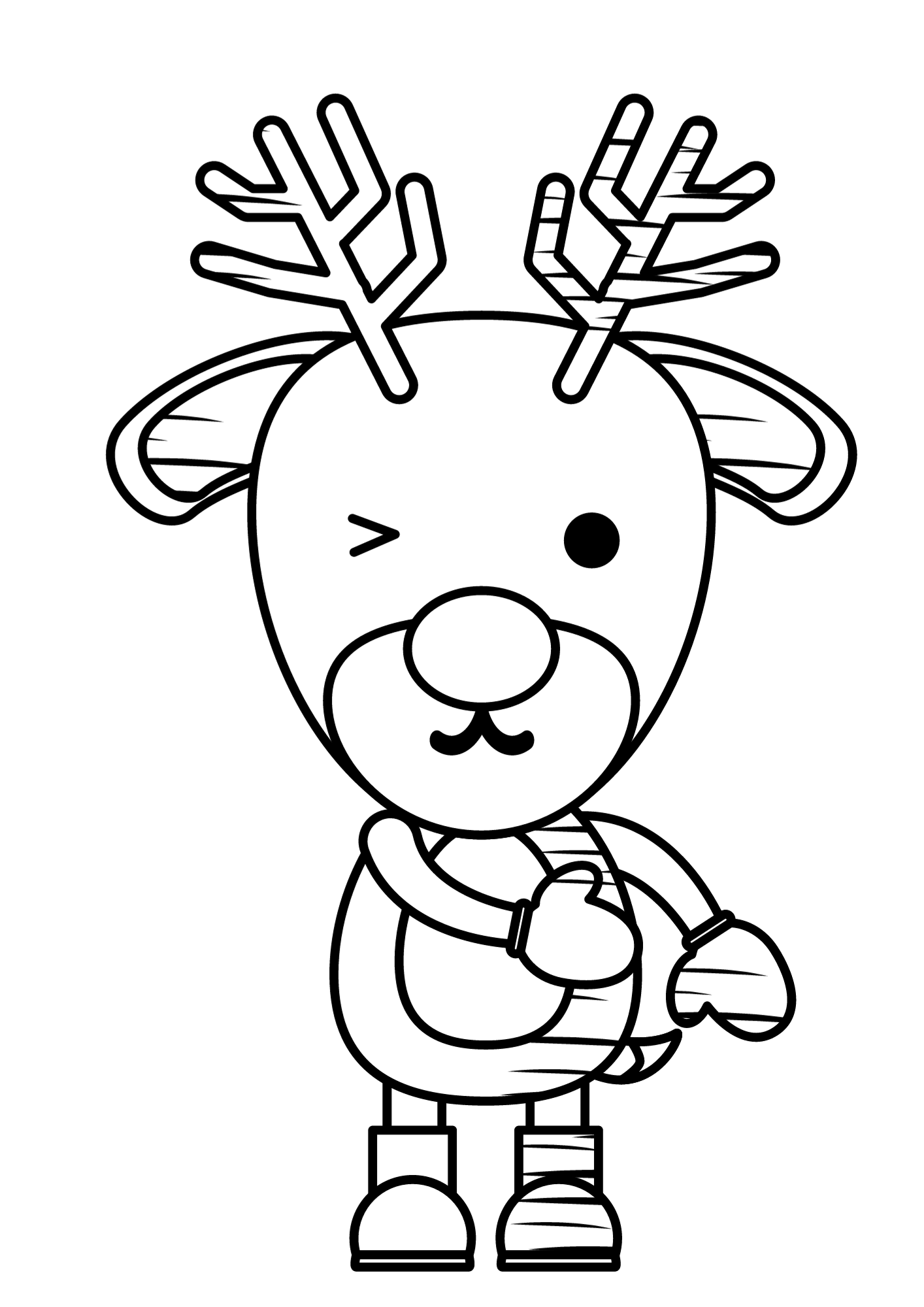 Christmas Animal Art Coloring page