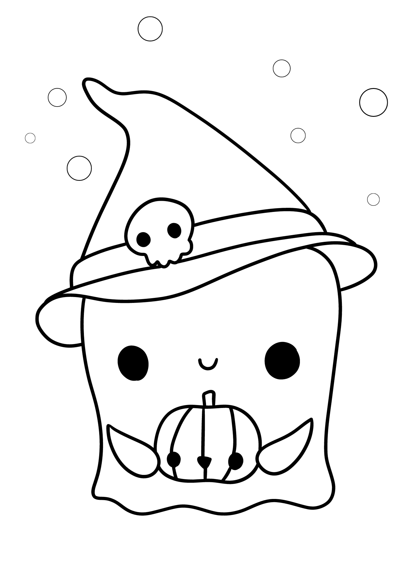 Sweet Ghost coloring page