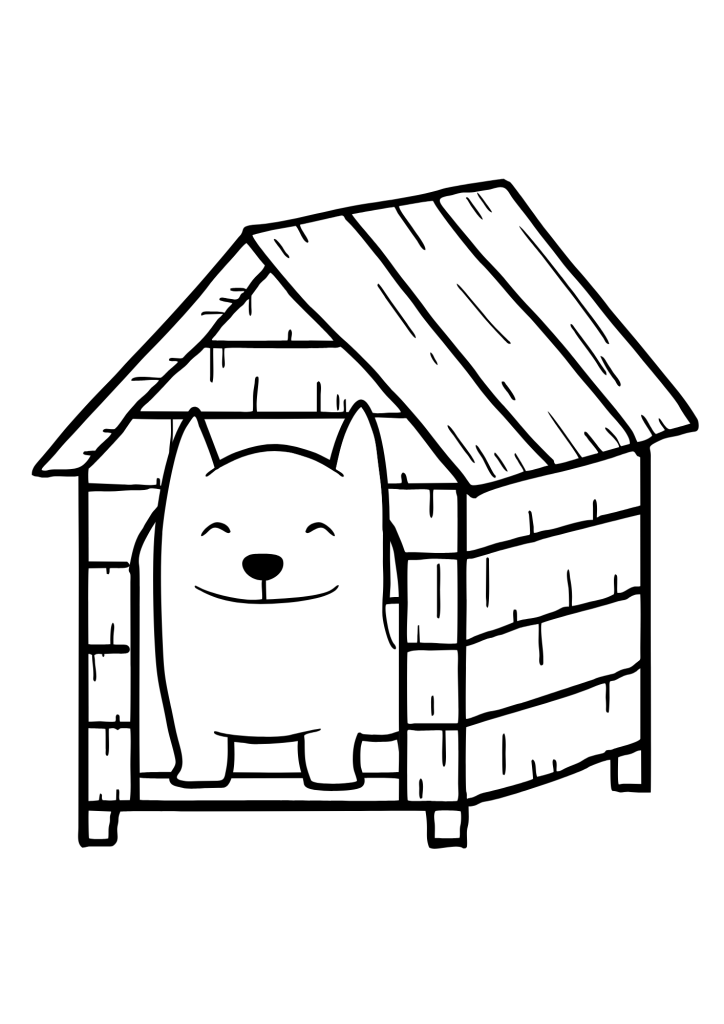 Dog With House’s Dog Coloring Pages