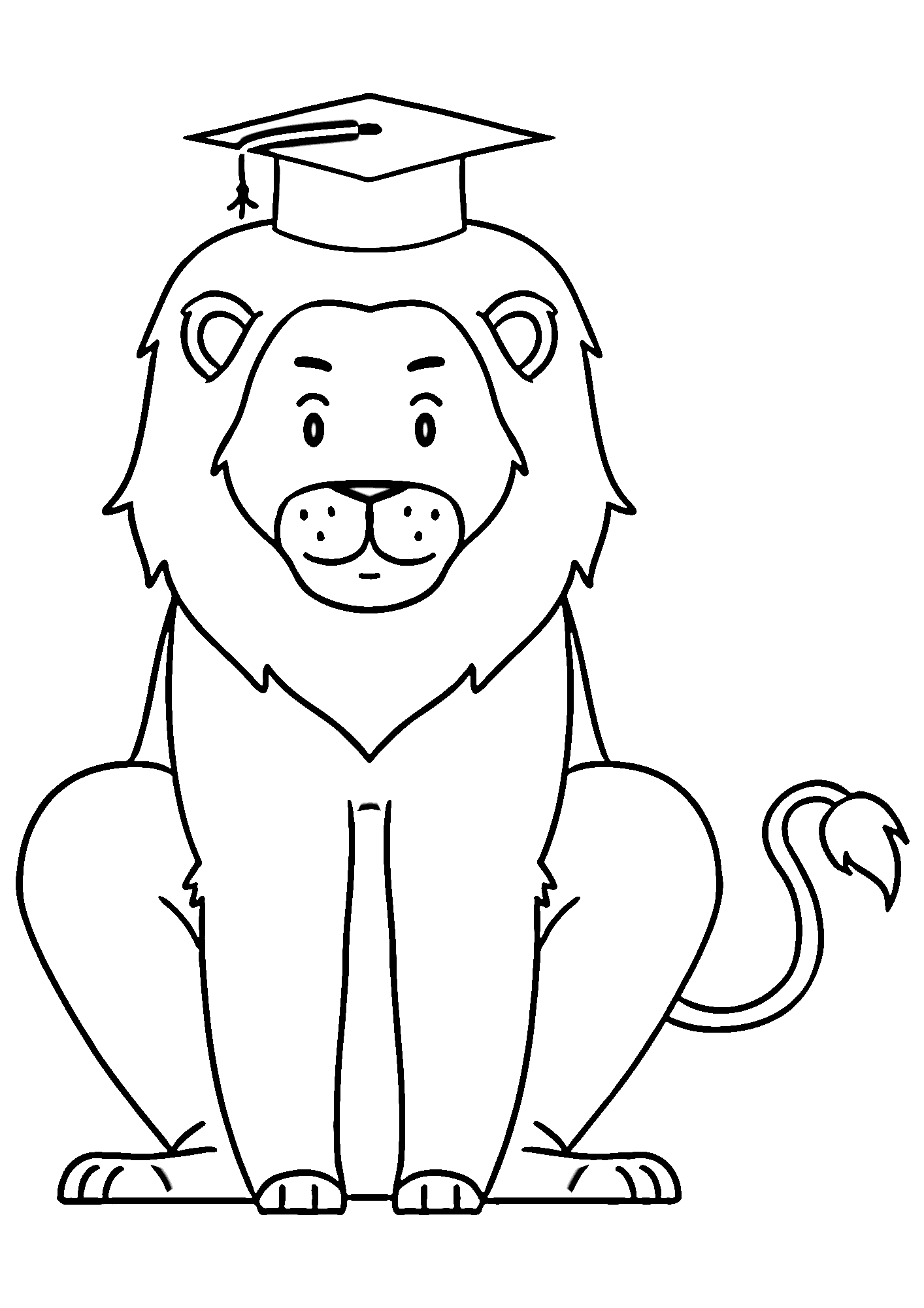 Lion Learn Coloring Page