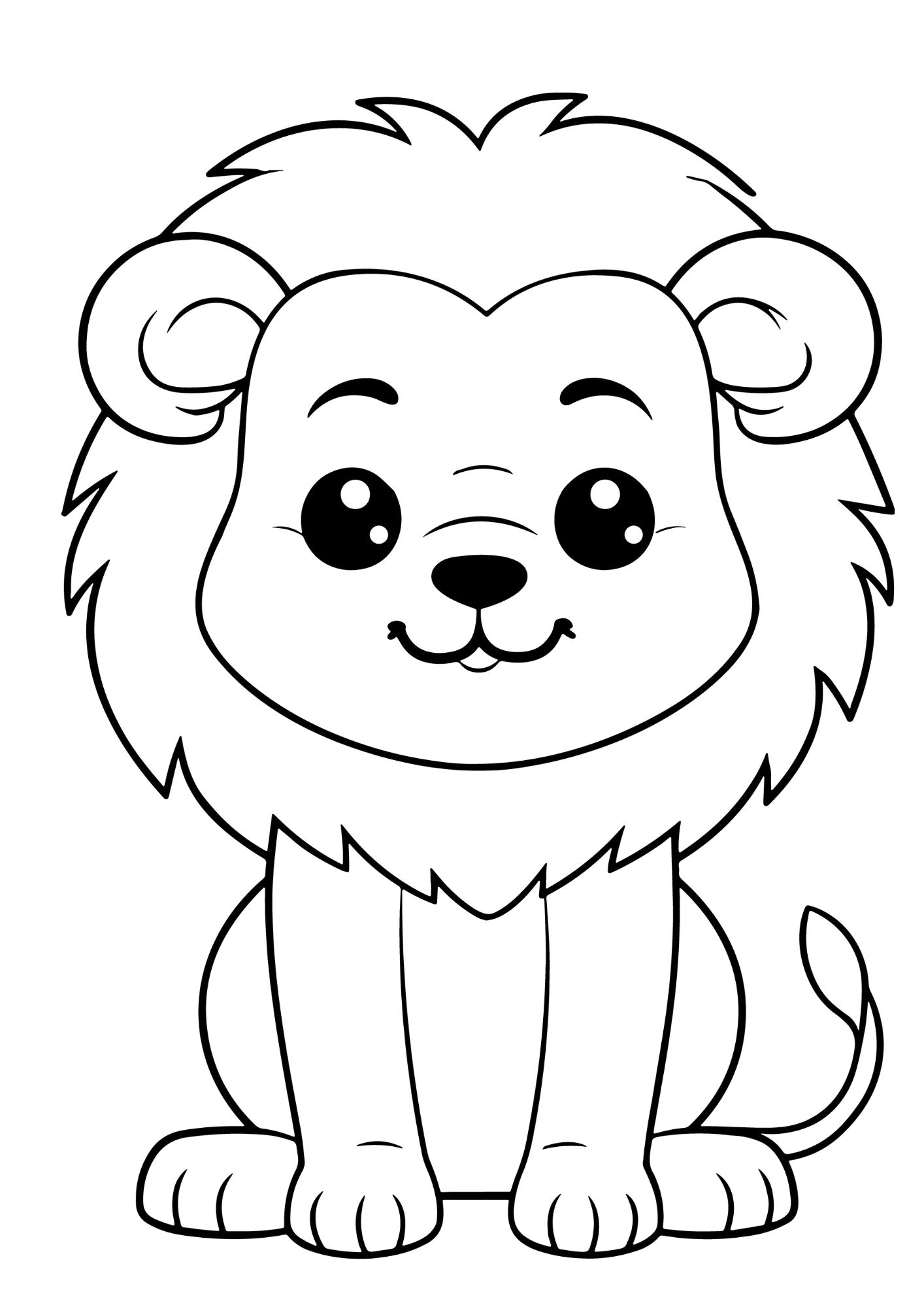 Lion Printable For Children Coloring Page