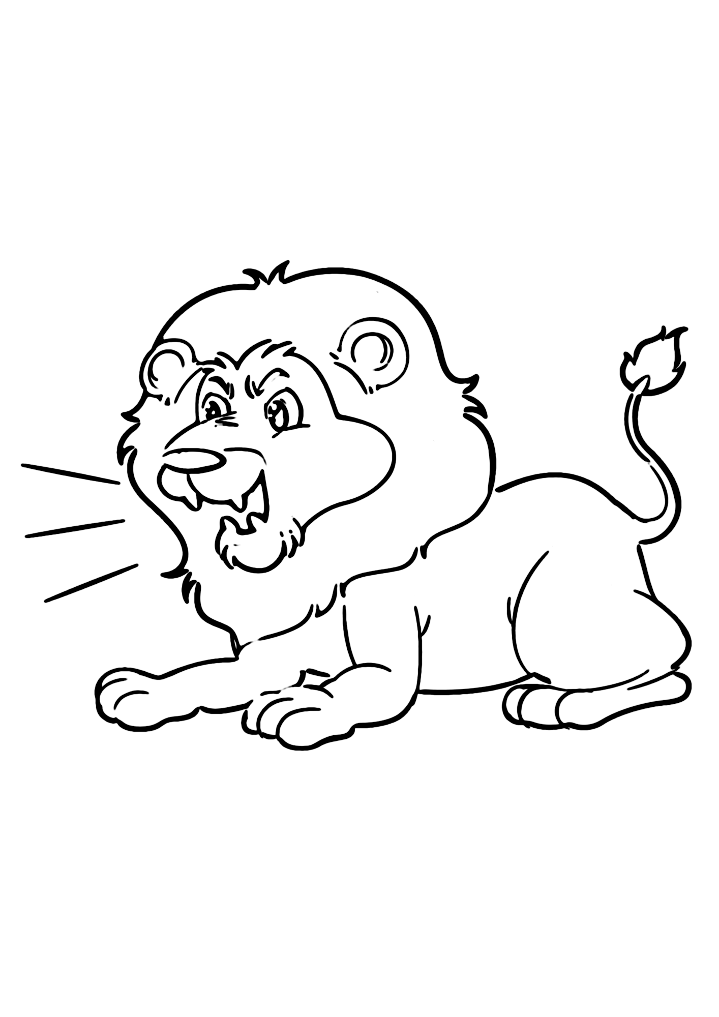 Lion Angry Coloring Pages