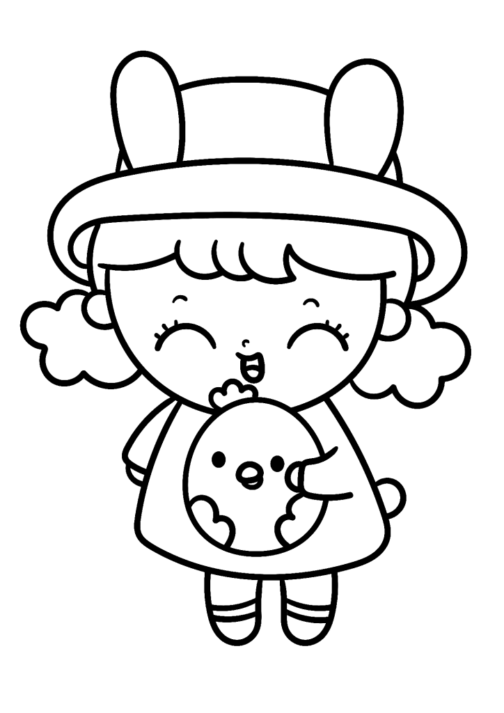 Baby Easter Chick Coloring Pages