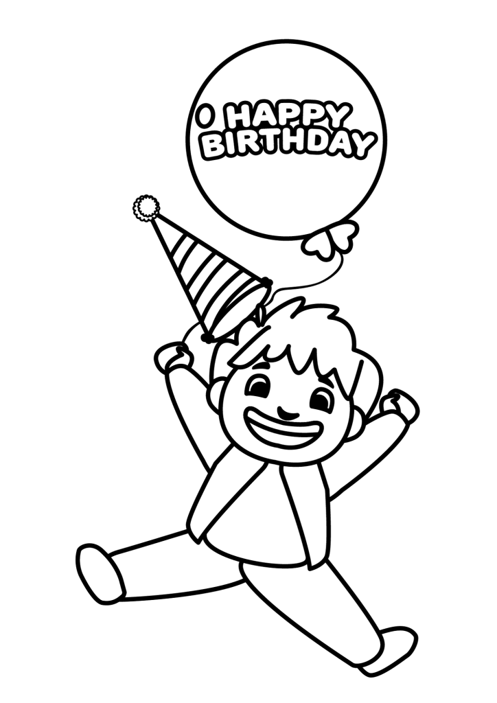 Best Happy Birthday To Little Boy Image Coloring Page