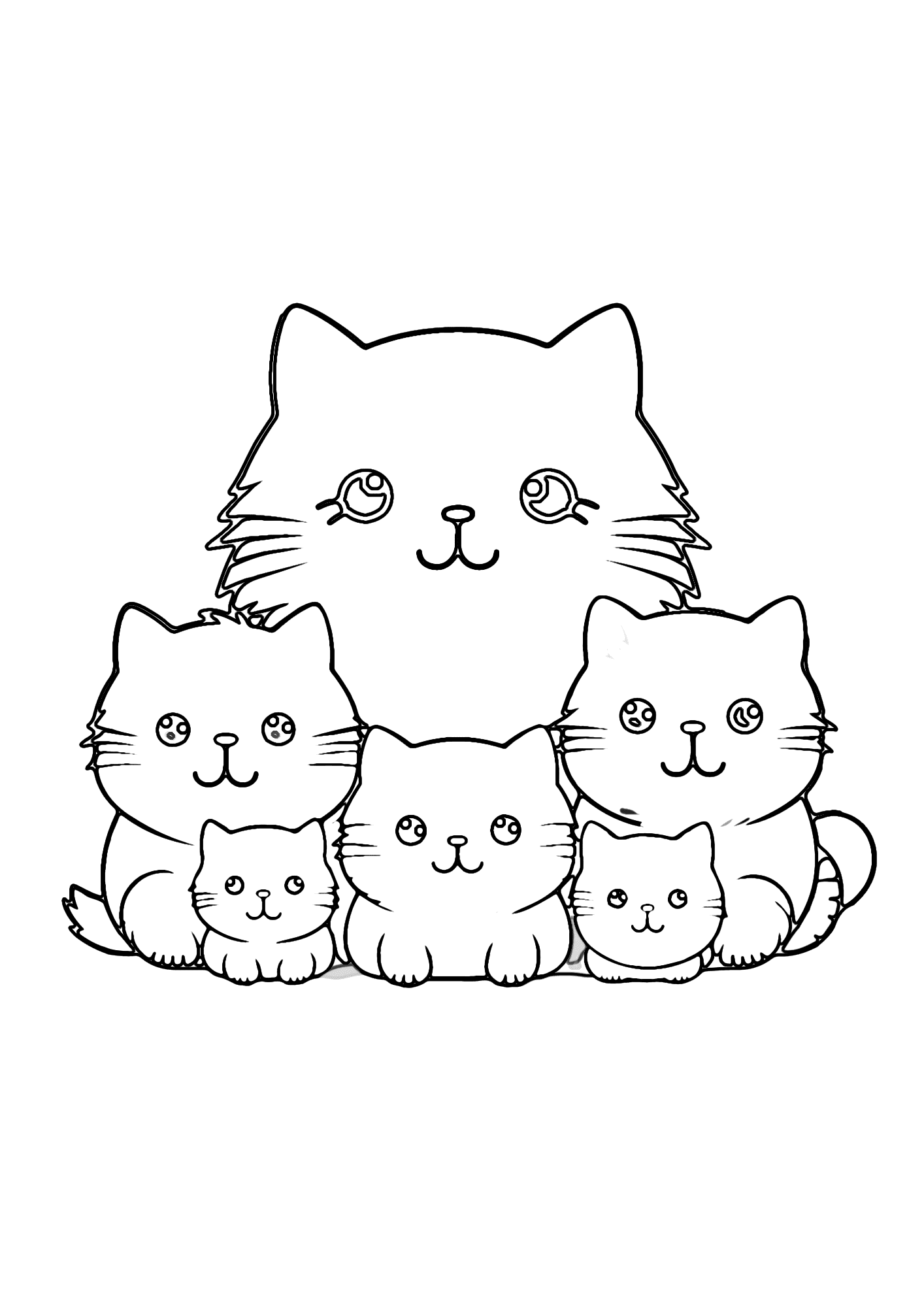 Black Cats Coloring Page