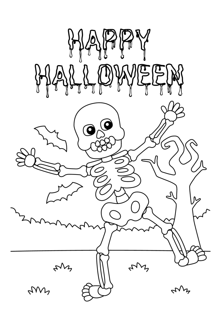 Character Happy Halloween Coloring Pages