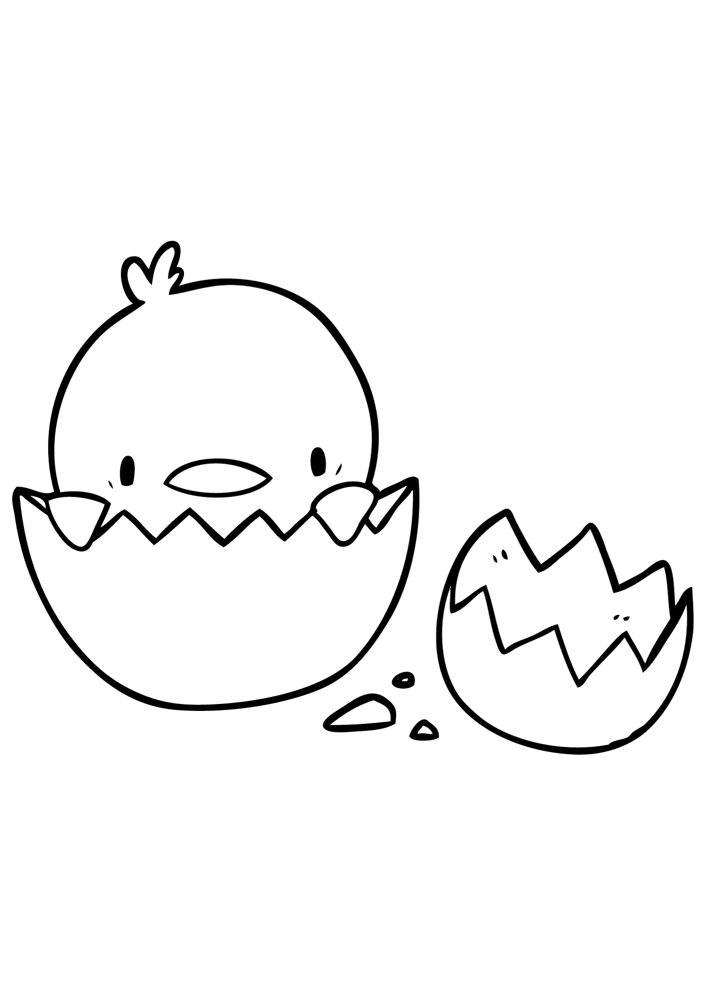 Chick Drawing Coloring Page