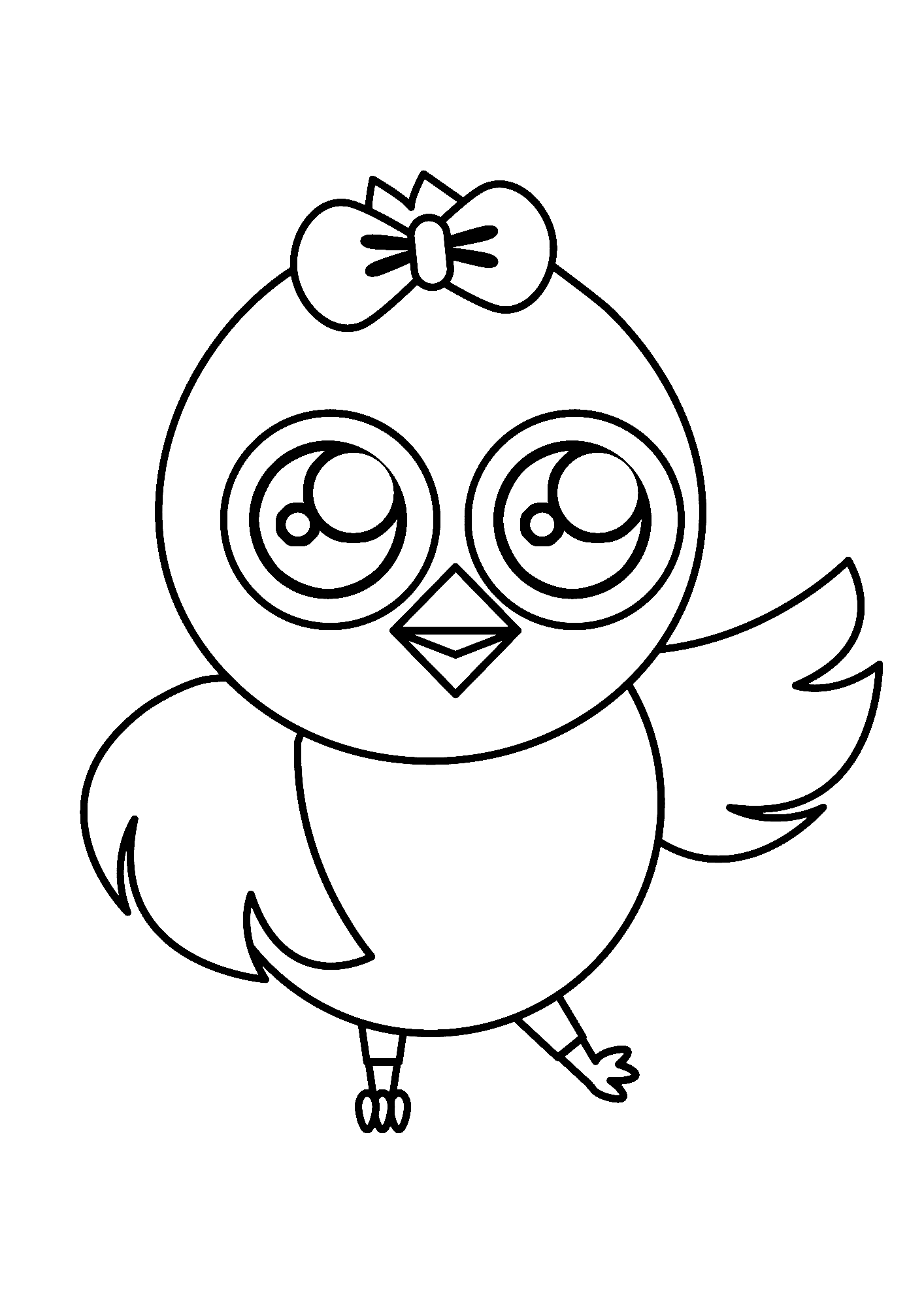 Chick Smile Coloring Page