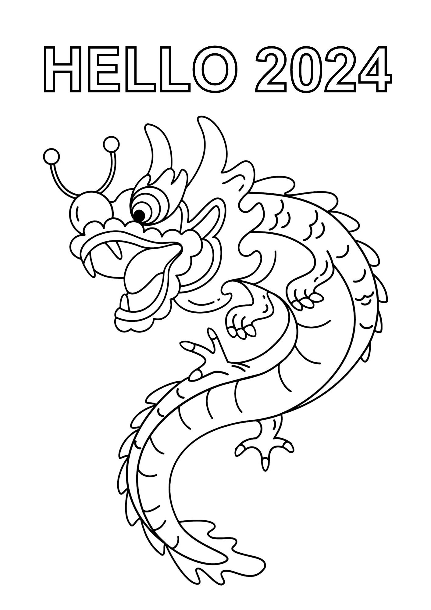 Chinese New Year Printable For Kids Coloring Page