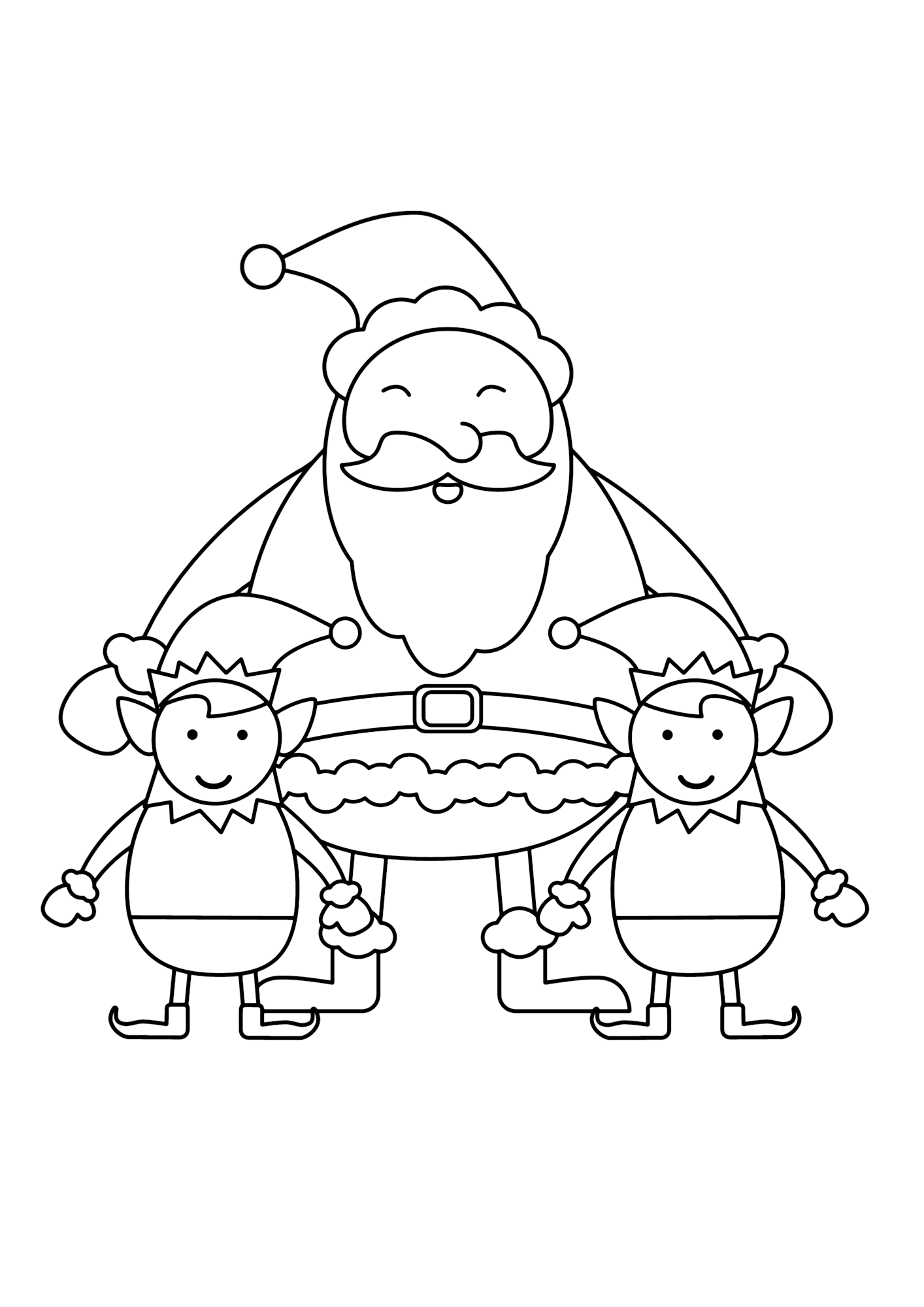 Christmas Elves With Santa