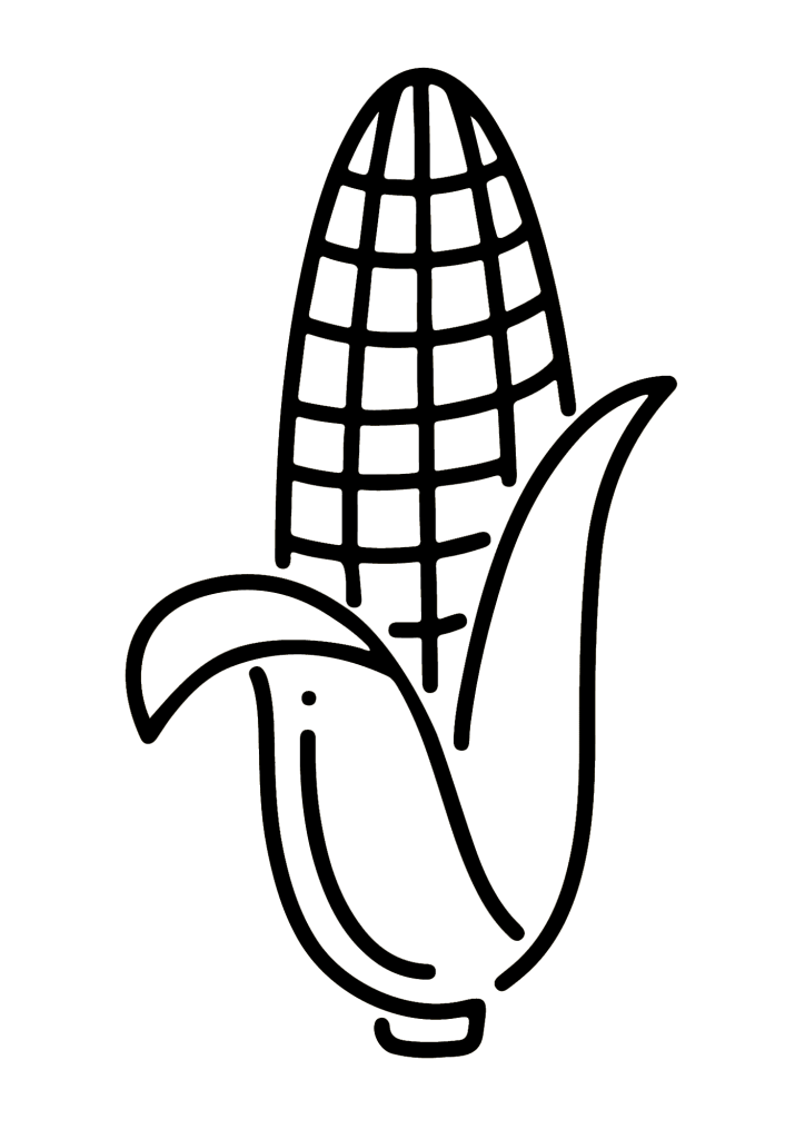 Corn Emoji Coloring Page