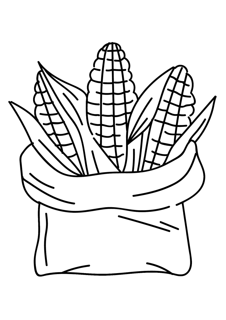 Corn Image Coloring Page