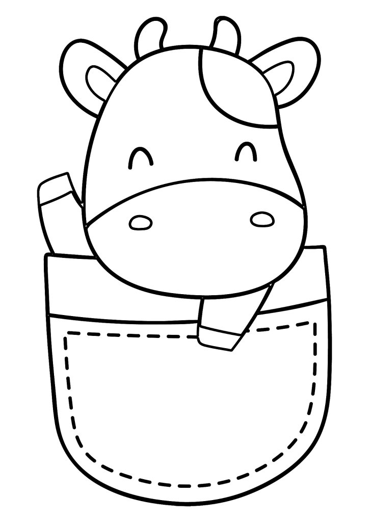 Cow Smile Coloring Page