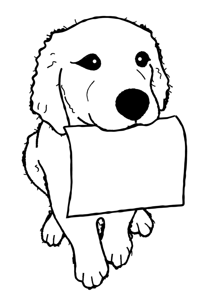 Cute Golden Retriever Coloring Pages