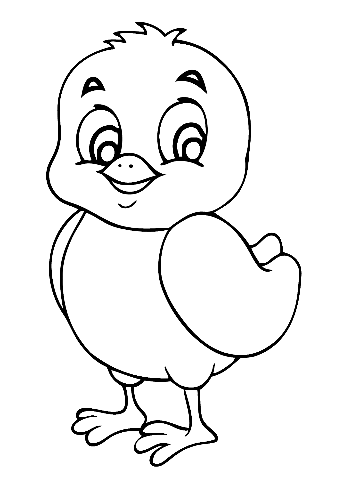 Cute Chick Coloring Pages