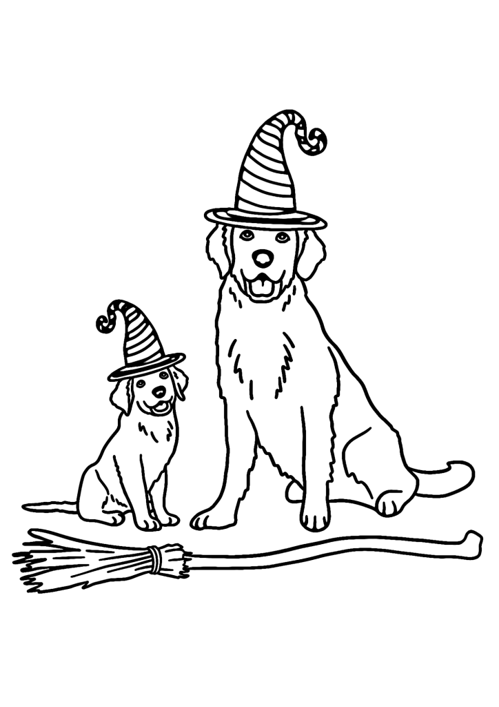Cute Couple Dogs Coloring Pages