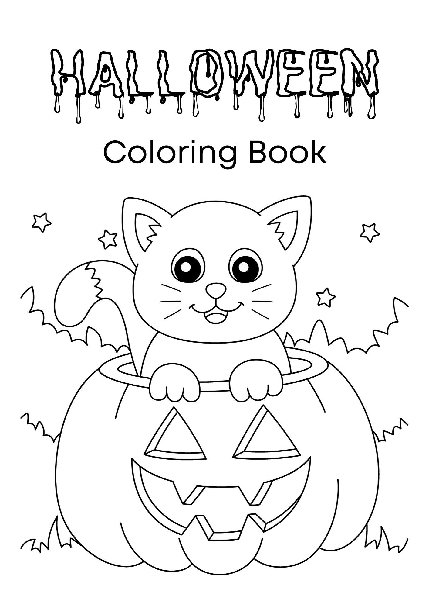 Cute Happy Halloween Coloring Pages