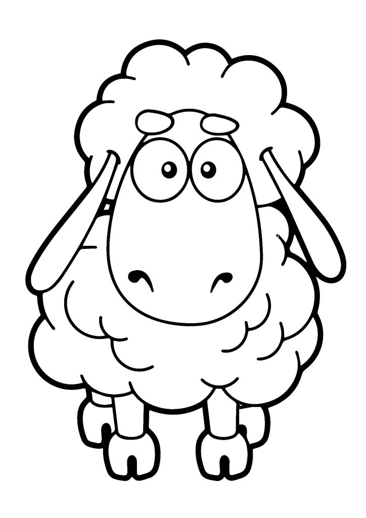 Cute Sheep Coloring Pages