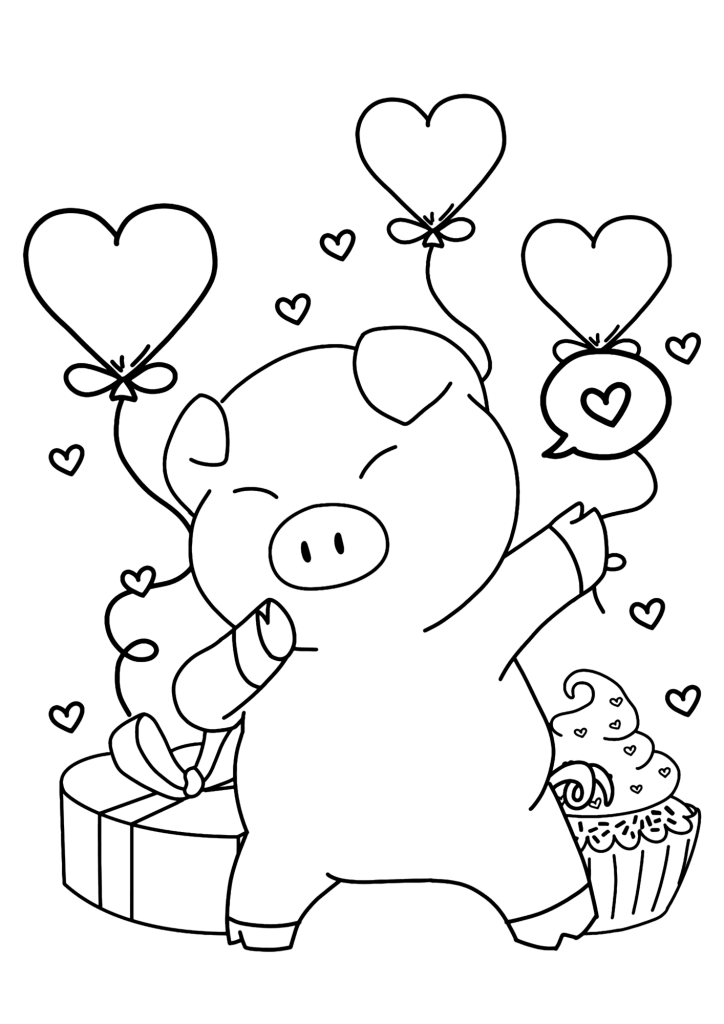 Cute Valentine's Day Coloring Page