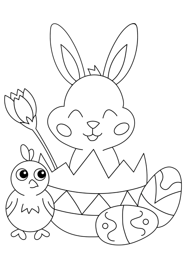 Easter Bunny Free Coloring Pages