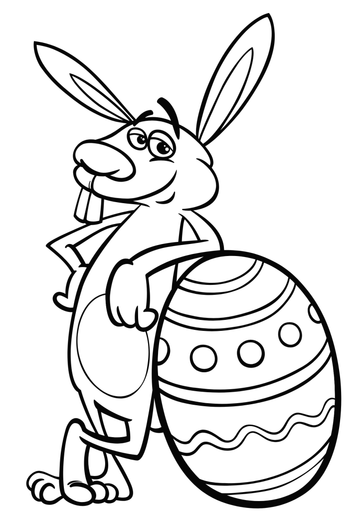 Easter Eggs And Bunny Coloring Pages