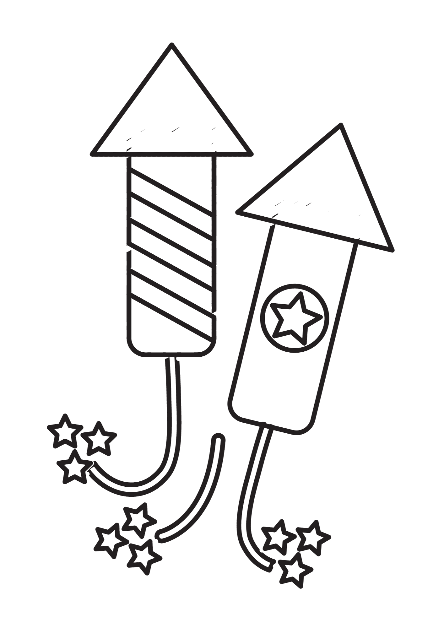 Firework Art Coloring Page