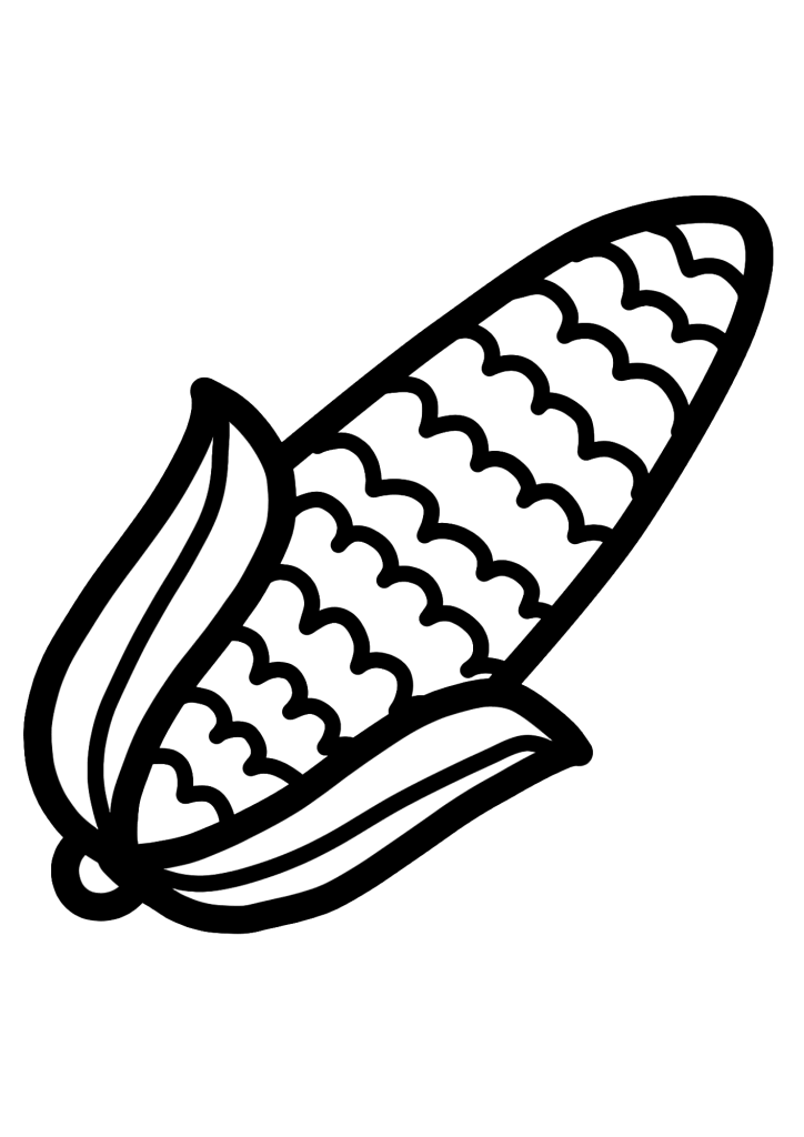 Free Corn Coloring Page