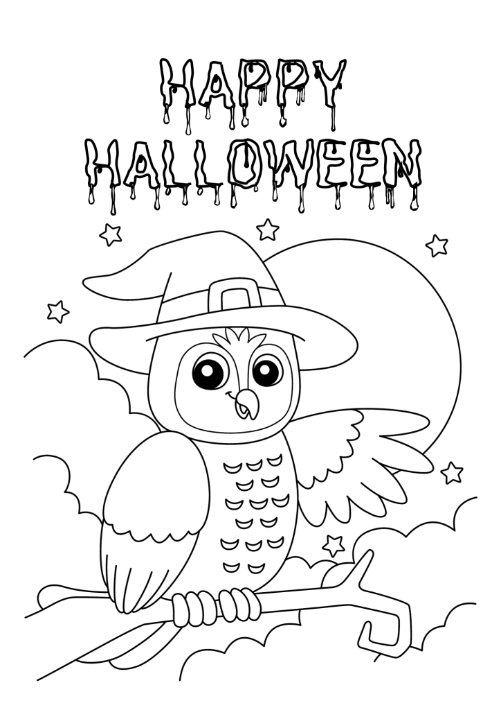 Free Happy Halloween Coloring Pages