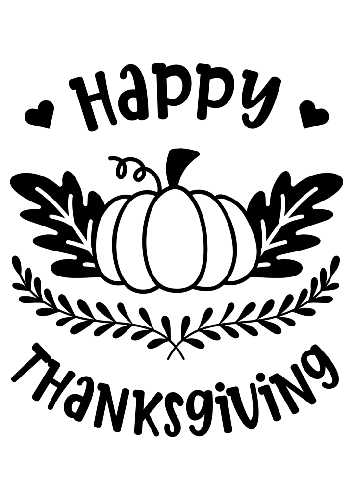 Free Happy Thanksgiving Outline