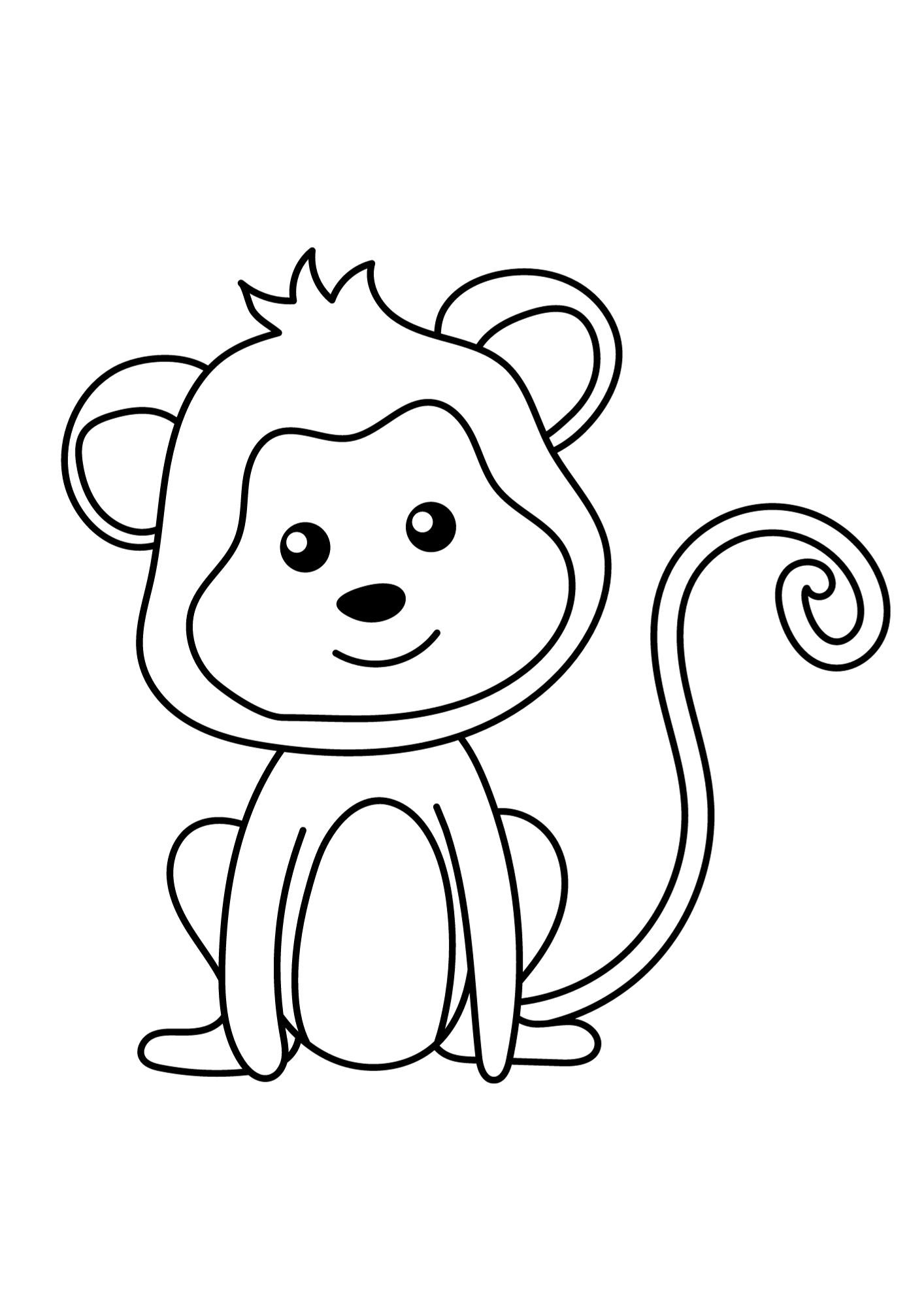 Free Monkey To Print Coloring Page