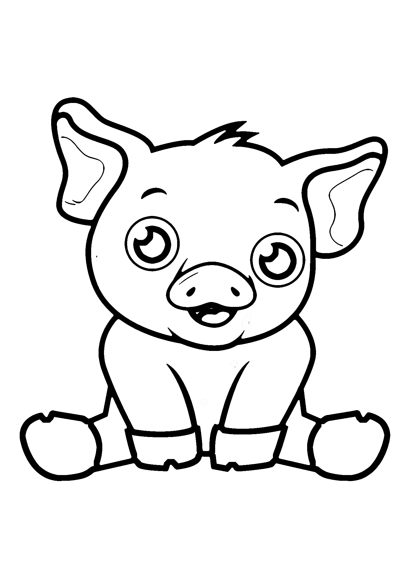 Free Pig Coloring Page