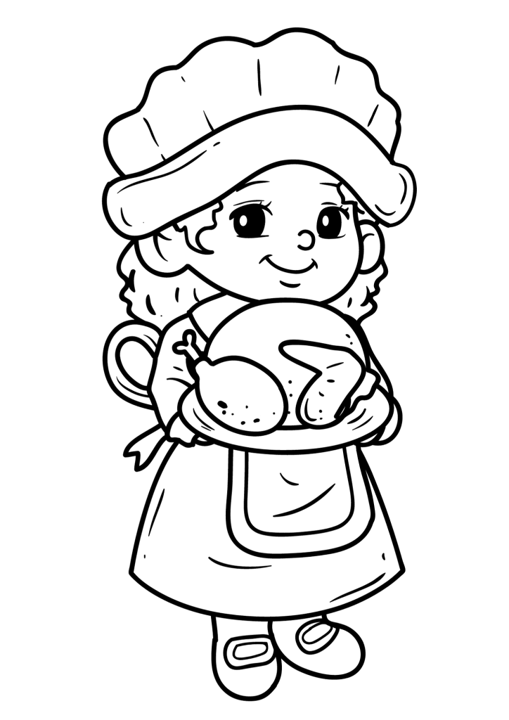 Free Printable Cute Thanksgiving Coloring Pages