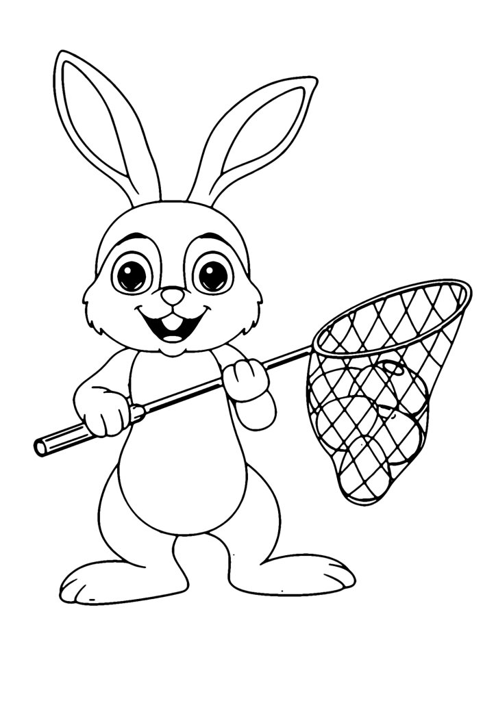 Free Printable Full Size Easter Bunny Coloring Pages