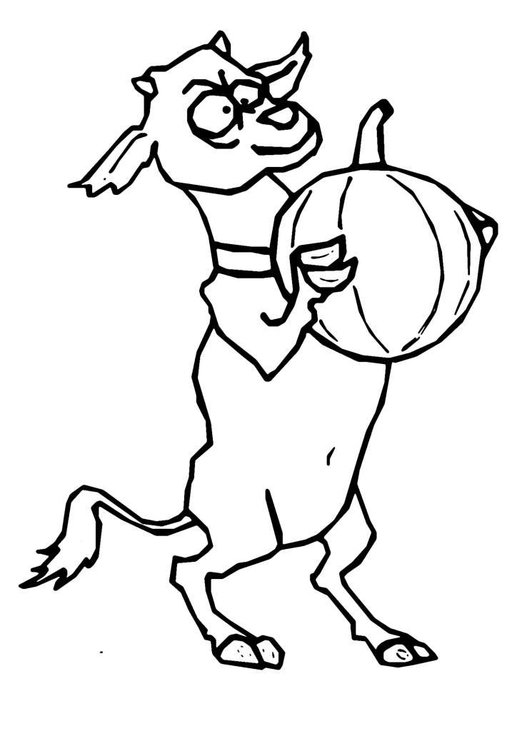 Free Printable Goat Coloring Page