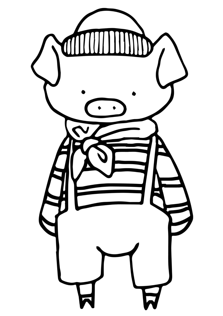 Free Printable Pig Coloring Page