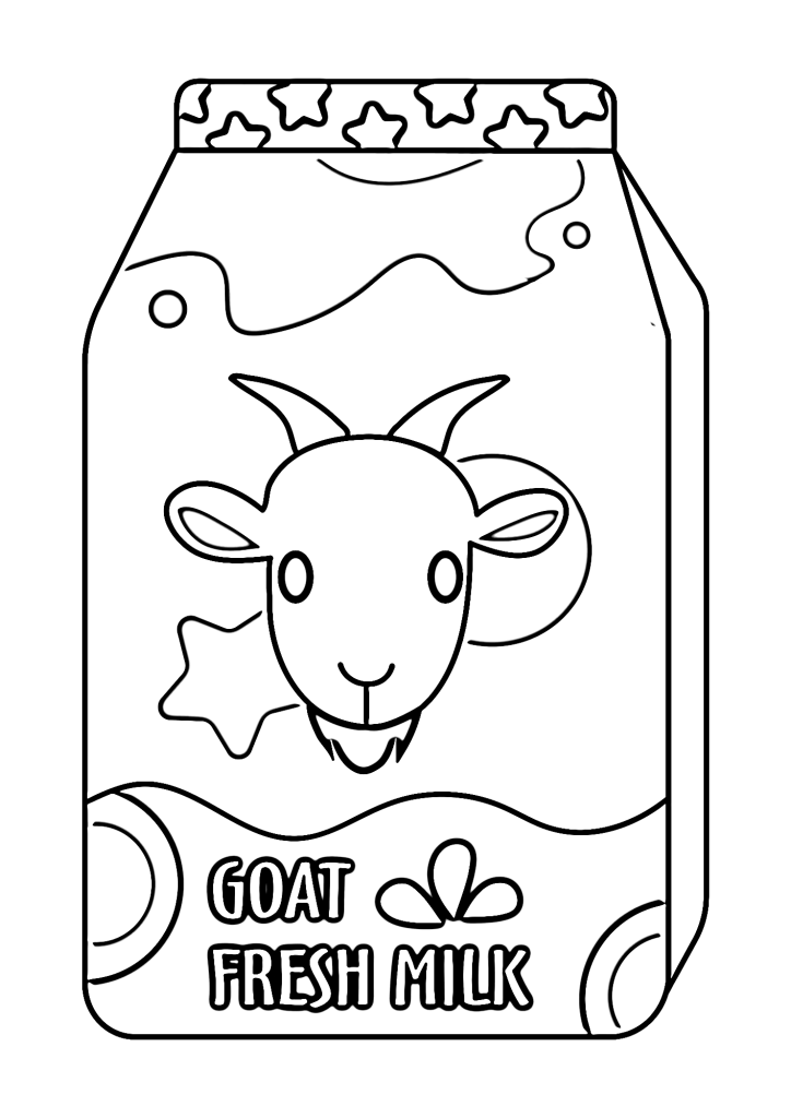 Goat Fresh Milk Coloring Pages