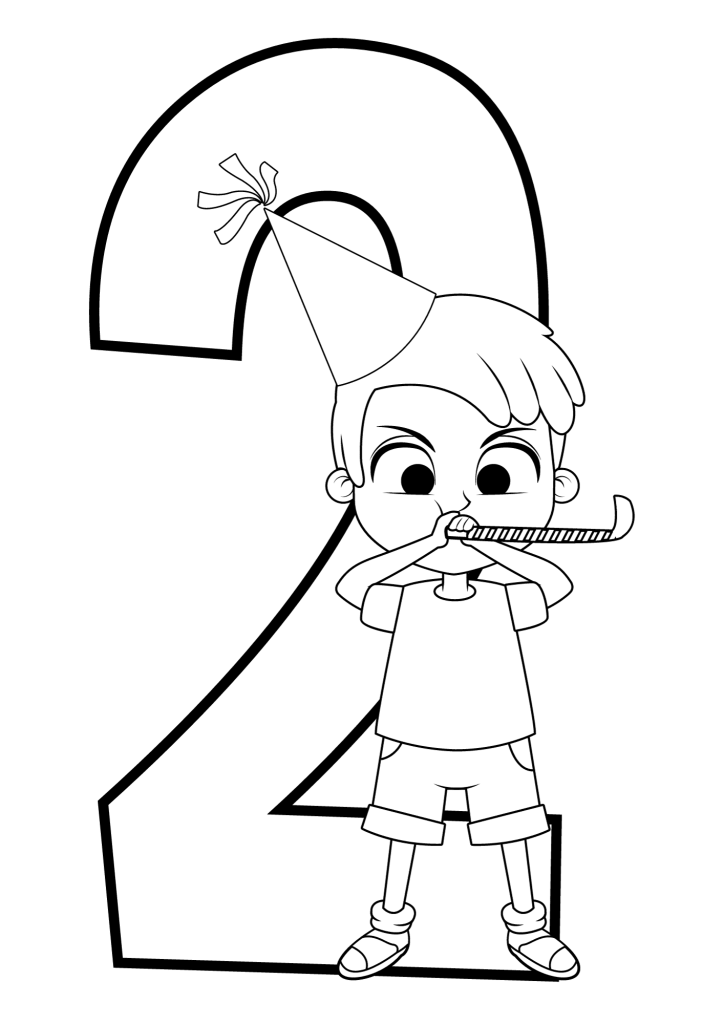 Happy 2nd Birthday To My Baby Boy Coloring Pages