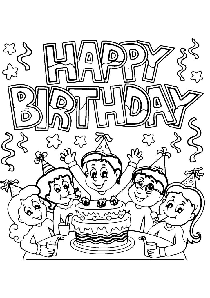 Happy Birthday Images Coloring Page