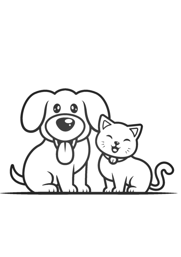 Happy Dogs Coloring Pages