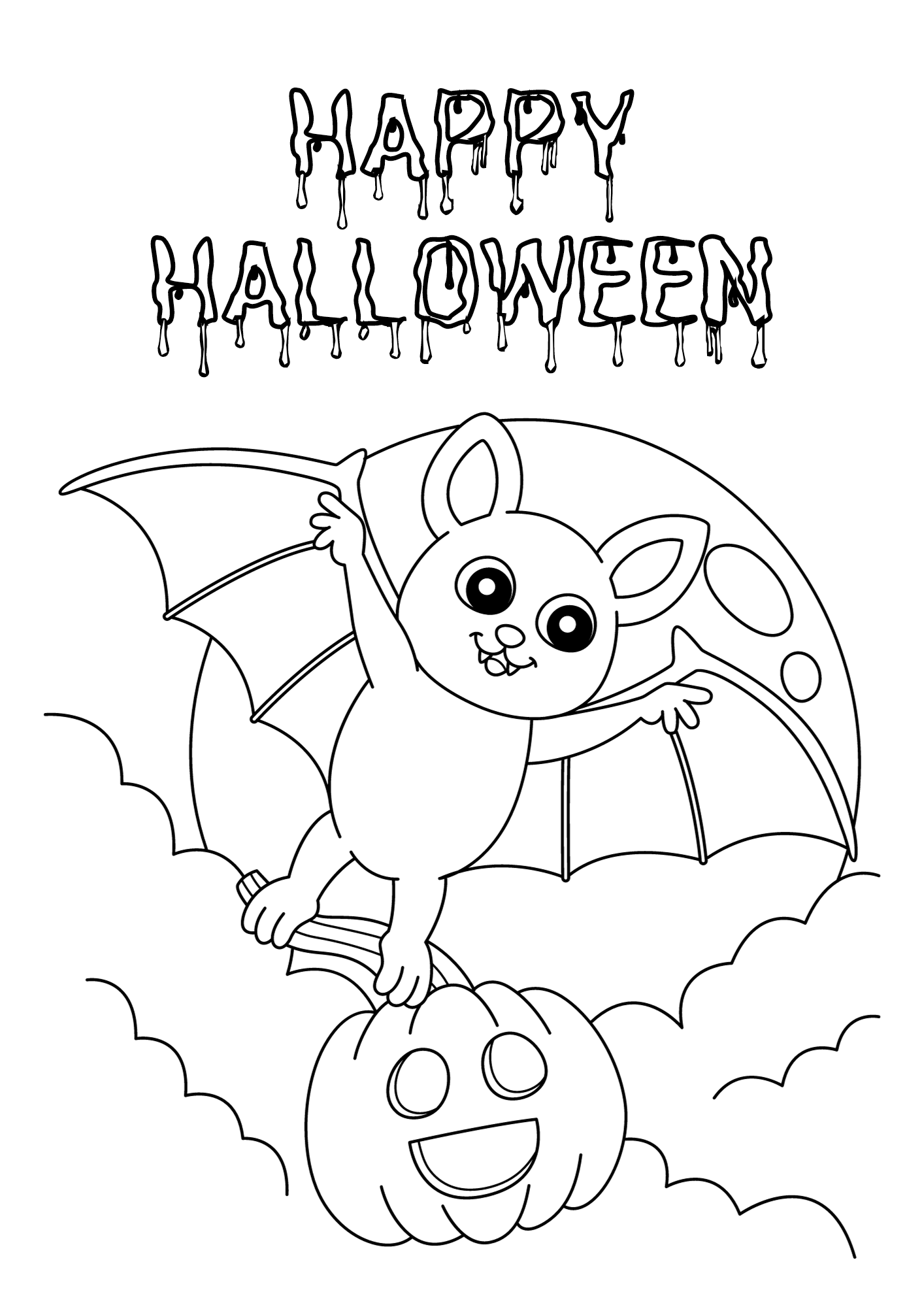 Happy Halloween 2023 Coloring Page