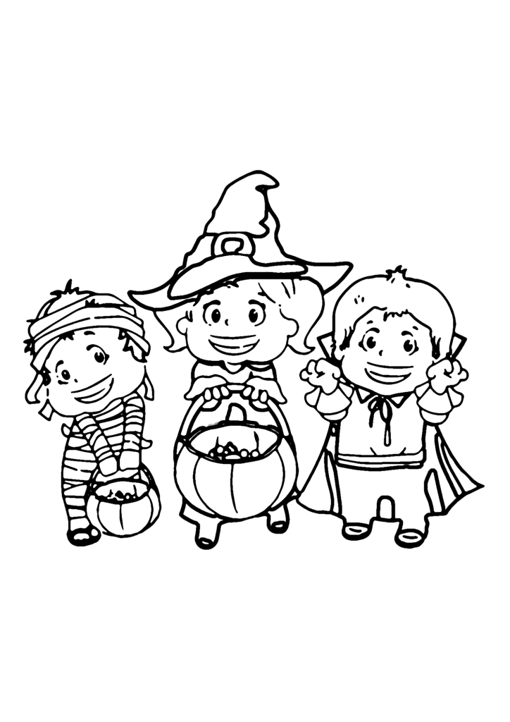 Happy Halloween Party Coloring Pages
