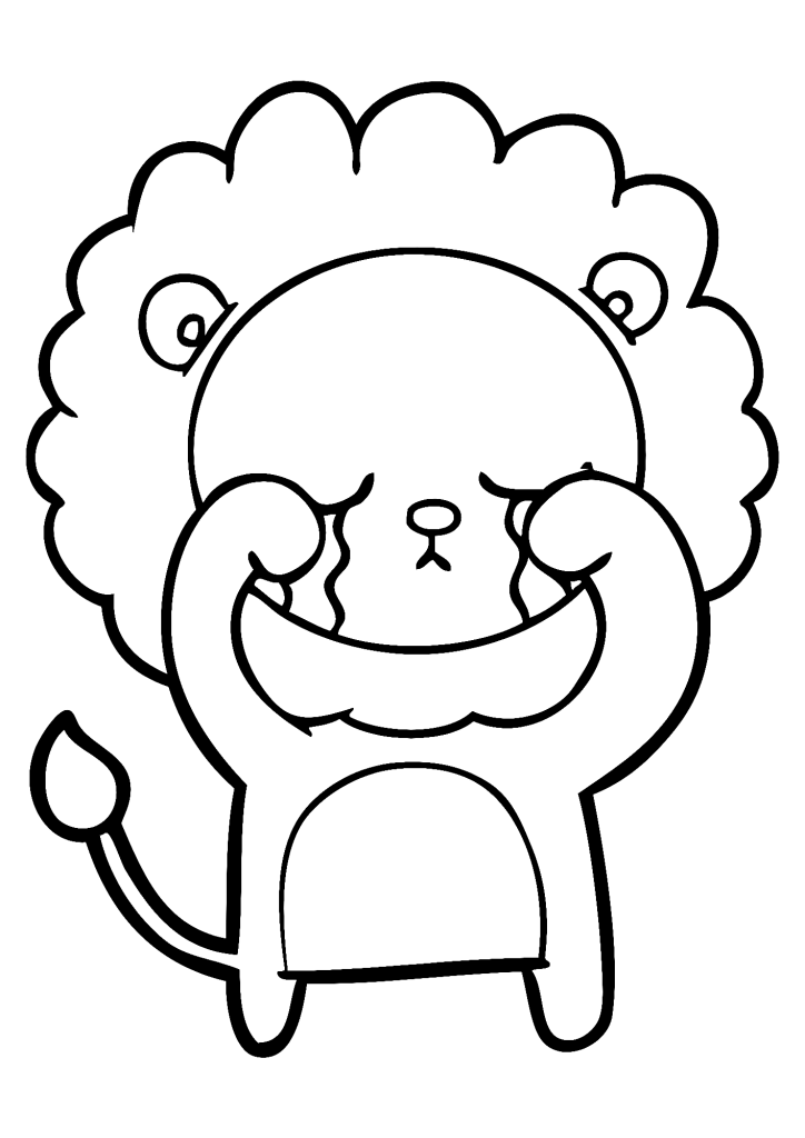 Lion Cry Coloring Page