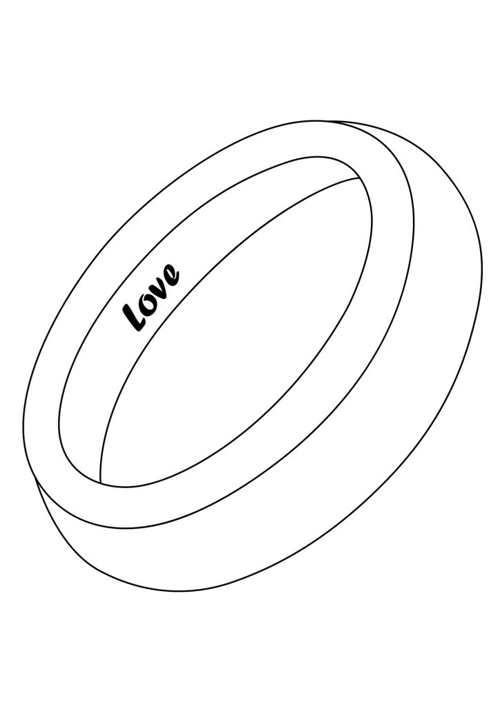 Love Wedding Ring Coloring Page