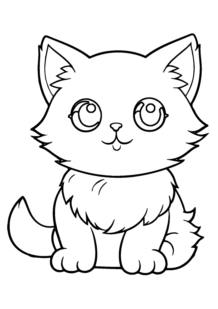 Lovely Cat Coloring Pages