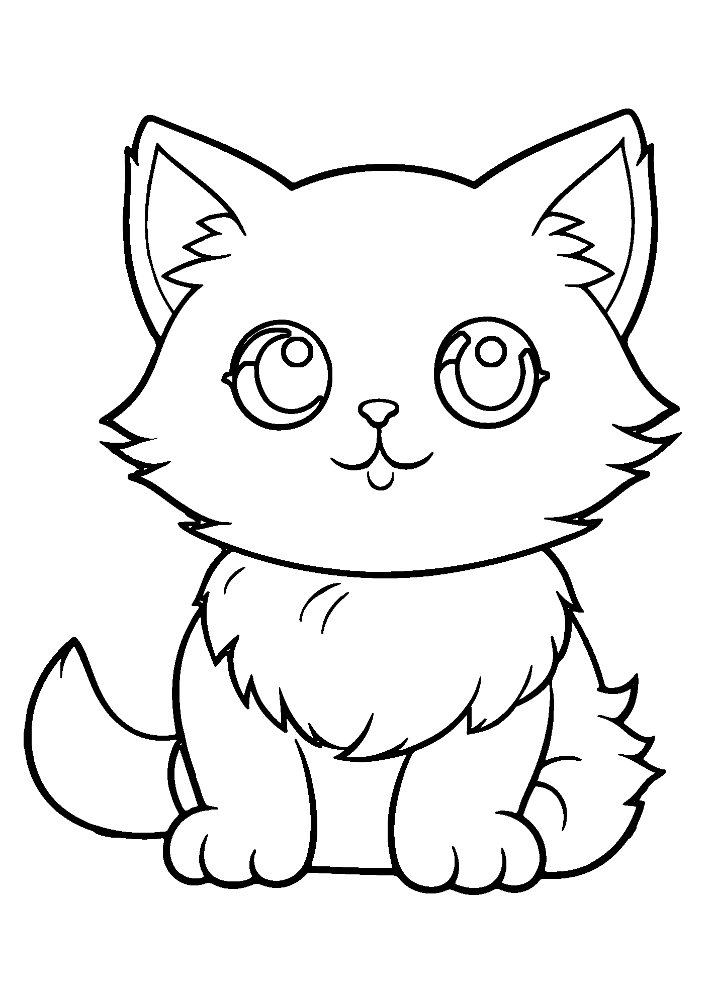 Lovely Cat Coloring Pages