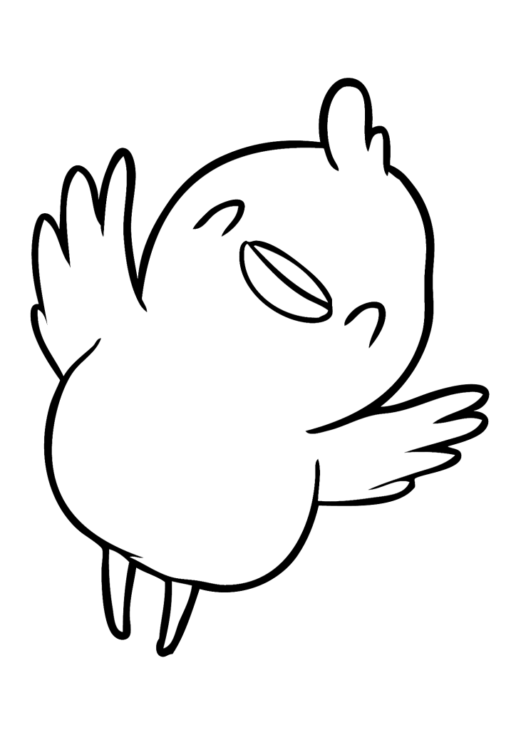 Lovely Chick Coloring Page