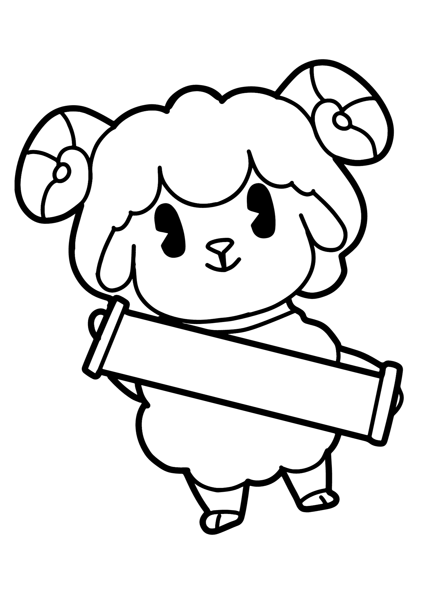 Lovely Sheep Coloring Pages