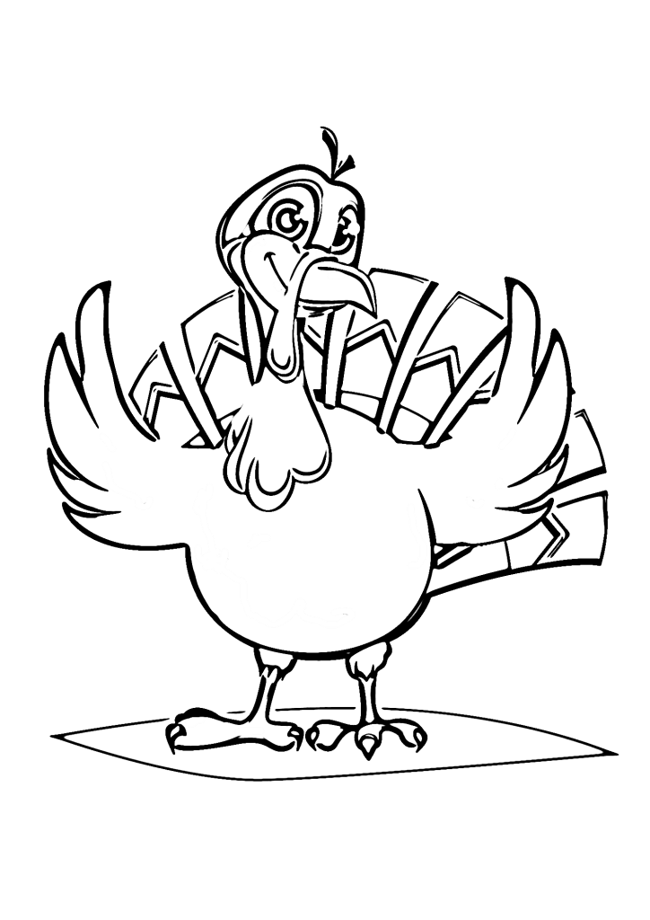 Turkey Thanksgiving Day Coloring Page