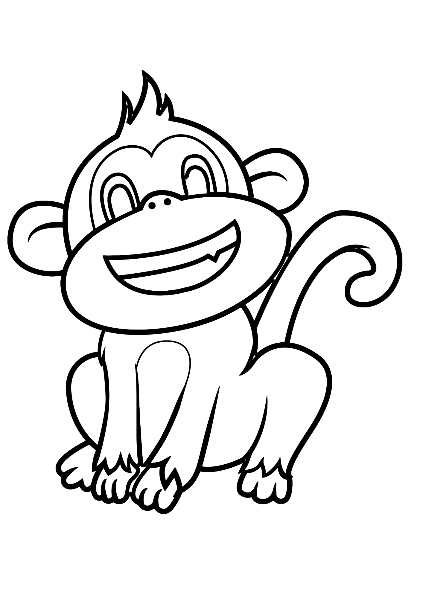 Monkey Smile Coloring Page