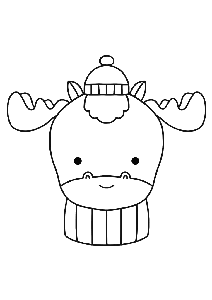 Moose Painting For Children Coloring Pages
